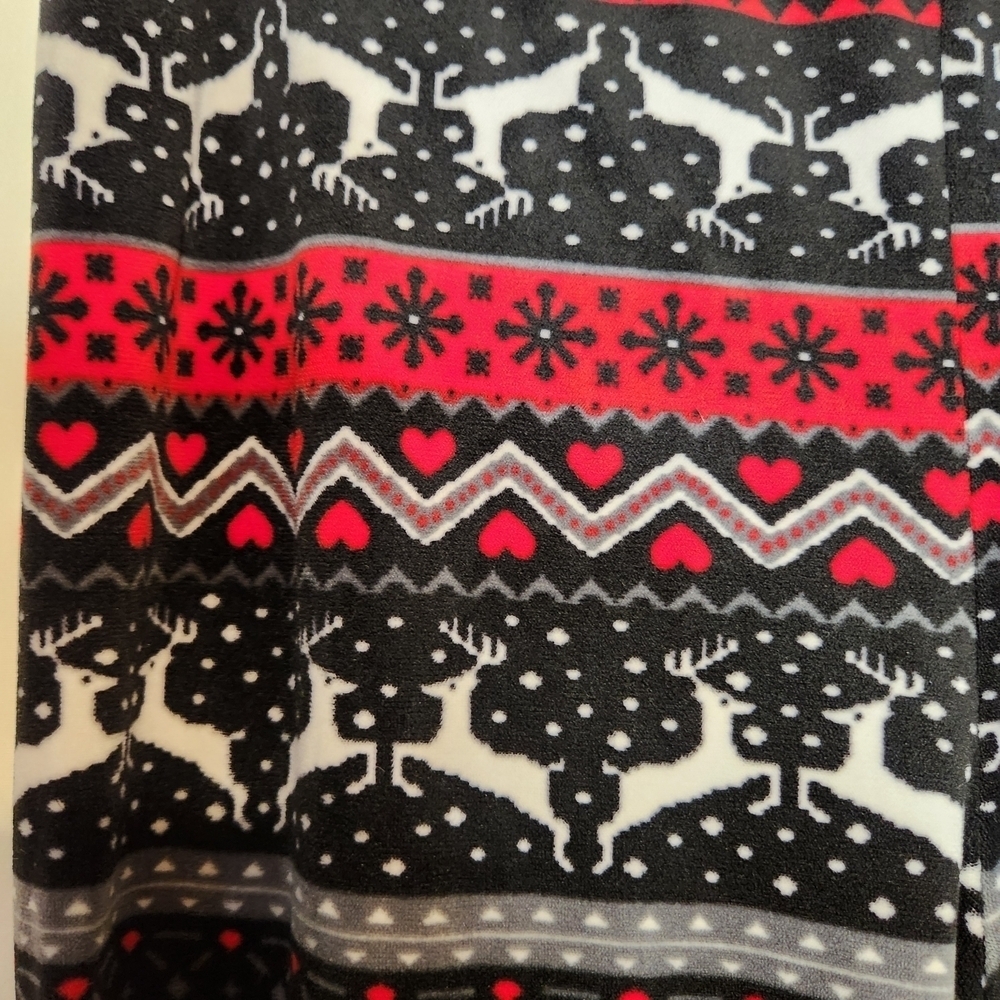 Reindeer Patterned Pajama Pants XL No Boundries Soft Fleece Holiday Christmas - Picture 4 of 6